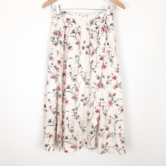 NWT J.O.A. Floral High Waist A Line Skirt Size Small - Picture 2 of 8